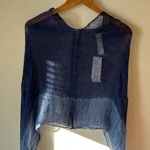 Eileen Fisher Ombré hand dyed linen shawl